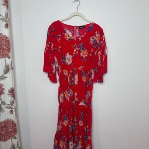 Tolani Red Greta Maxi Dress